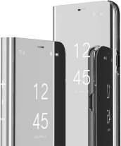 Калъф тефтер огледален CLEAR VIEW за Samsung Galaxy S9 Plus G965 сребрист 